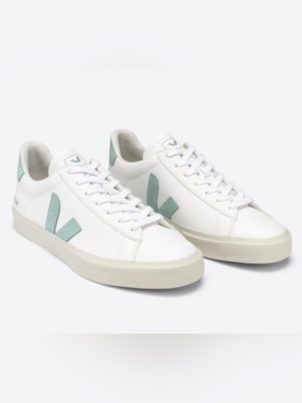 Veja Campo Leather Unisex W 9 EUR 40 Extra White Matcha Sneakers Suede Logo